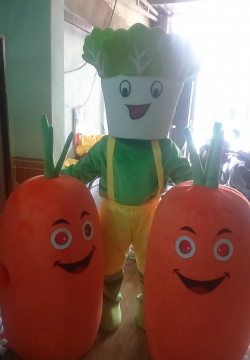MASCOT Mô Hinh bắp cải. Cà Rốt