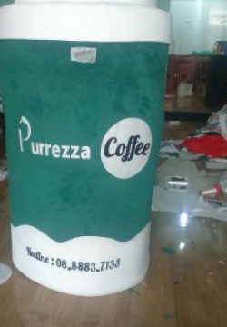 MASCOT MÔ HÌNH LY CAFE