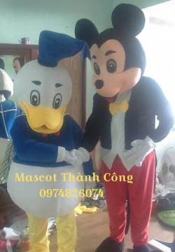 Mascot mô hình linh vật Chuột mickey vịt Donan
