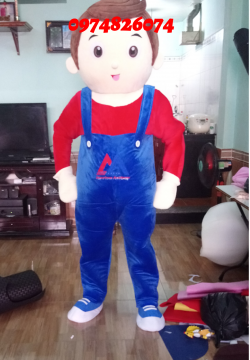 Mascot linh vật Hình Người em Bé trai