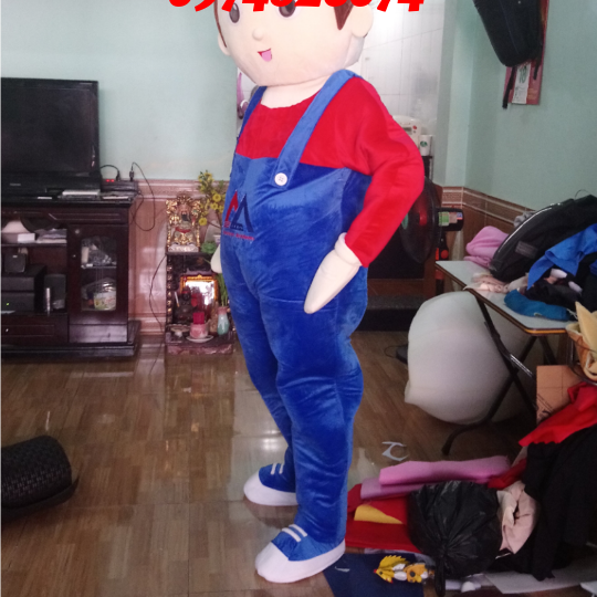Mascot linh vật Hình Người em Bé trai
