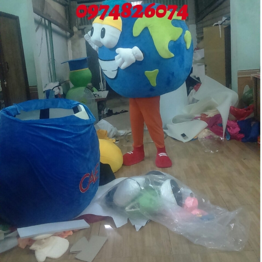 Mascot mô hình trái đất